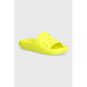 Šľapky Crocs CLASSIC SLIDE V zelená farba