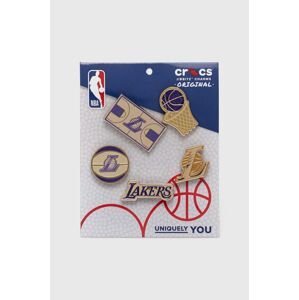 Detské odznaky na topánky Crocs NBA LA Lakers 5-pak zlatá farba