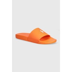 Šľapky Polo Ralph Lauren Polo Slide pánske, oranžová farba, 809931326002