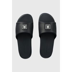 Šľapky Tommy Hilfiger DUAL DENSITY TH POOL SLIDE pánske, tmavomodrá farba, FM0FM05016