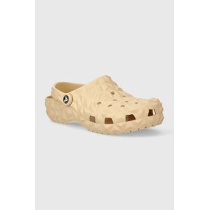 Šľapky Crocs Classic Geometric Clog béžová farba, 209563