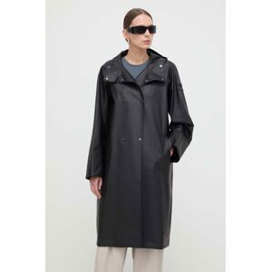 Nepremokavý kabát Max Mara Leisure dámsky, čierna farba, prechodná, oversize