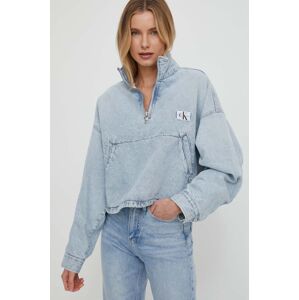 Rifľová bunda Calvin Klein Jeans dámska,prechodná,oversize,J20J223298