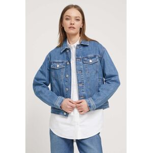 Rifľová bunda Tommy Jeans dámska, prechodná