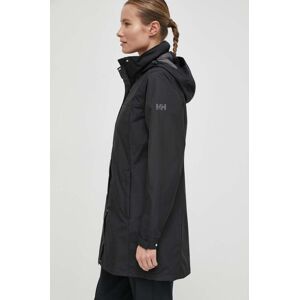 Nepremokavá bunda Helly Hansen dámska, čierna farba, prechodná, 62648