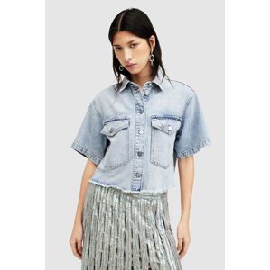 Rifľová bunda AllSaints TOVE SS DENIM SHIRT dámska, prechodný, W114PA