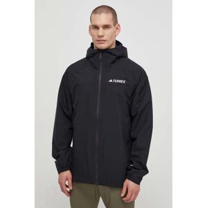 Nepremokavá bunda adidas TERREX Multi 2L RAIN.RDY pánska, čierna farba, IP1435