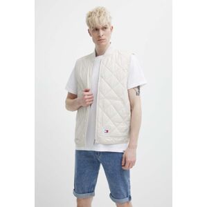 Vesta Tommy Jeans pánske,béžová farba,prechodný,DM0DM18704