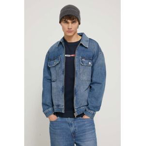 Rifľová bunda Tommy Jeans pánska, prechodná, oversize