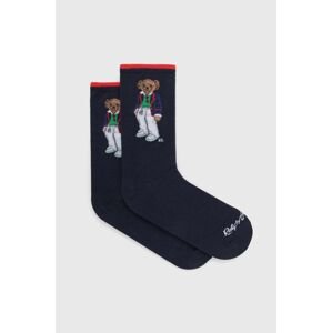 Ponožky Polo Ralph Lauren dámske, tmavomodrá farba