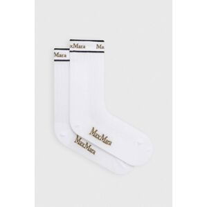 Ponožky Max Mara Leisure dámske, biela farba