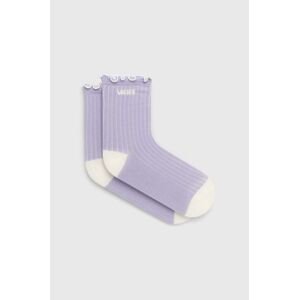 Ponožky Vans dámske, fialová farba