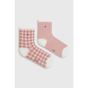 Ponožky Tommy Hilfiger 2-pak dámske, ružová farba, 701227305