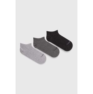 Ponožky Calvin Klein 3-pak dámske, šedá farba, 701226677