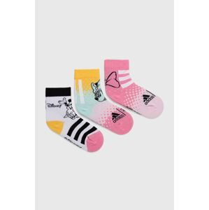 Detské ponožky adidas Performance 3-pak ružová farba