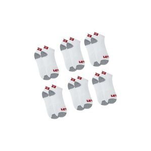 Detské ponožky Levi's LHN BOX TAB LOW CUT 6PK 6-pak biela farba