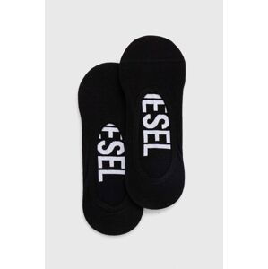 Ponožky Diesel 2-pak pánske, čierna farba
