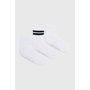 Ponožky Abercrombie & Fitch 3-pak pánske, biela farba