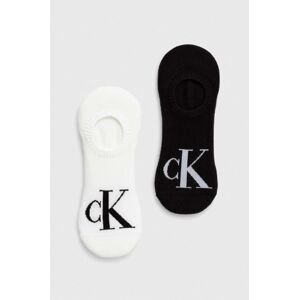 Ponožky Calvin Klein Jeans 2-pak pánske, čierna farba