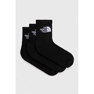 Ponožky The North Face 3-pak pánske, čierna farba