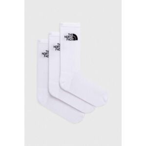 Ponožky The North Face 3-pak pánske, biela farba
