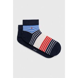 Ponožky Tommy Hilfiger 2-pak pánske, tmavomodrá farba