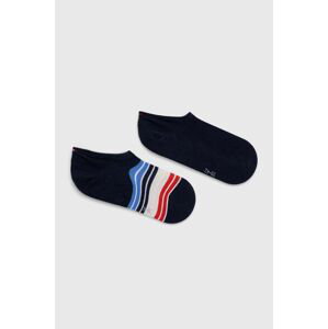 Ponožky Tommy Hilfiger 2-pak pánske, tmavomodrá farba, 701227297