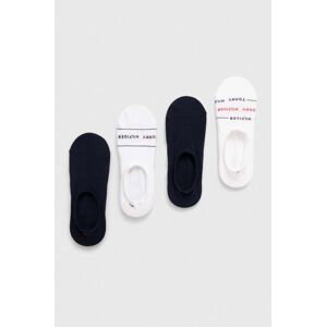 Ponožky Tommy Hilfiger 4-pak pánske, biela farba, 701227299