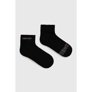 Ponožky Calvin Klein 4-pak pánske, čierna farba, 701229666