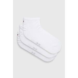 Ponožky Tommy Hilfiger 3-pak pánske, biela farba, 701227852,