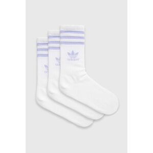 Ponožky adidas Originals 3-pak biela farba, IW9268