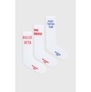 Ponožky On Vacation Faves 3-pak biela farba, OVC SK24