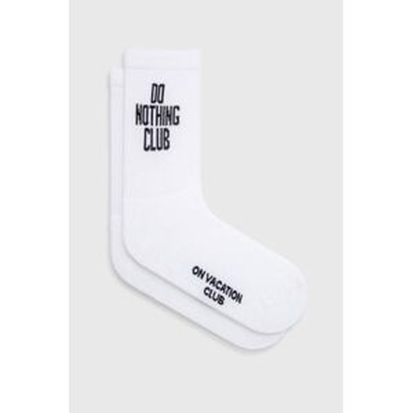 Ponožky On Vacation Do Nothing Club biela farba, OVC SK05