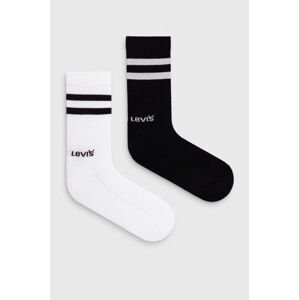Ponožky Levi's 2-pak čierna farba