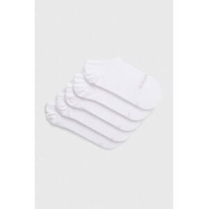 Ponožky Skechers 5-pak biela farba