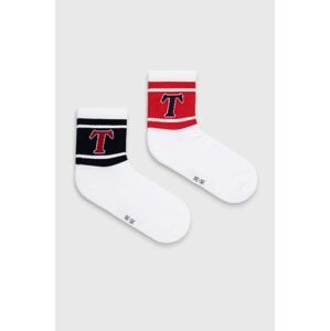 Ponožky Tommy Jeans 2-pak červená farba