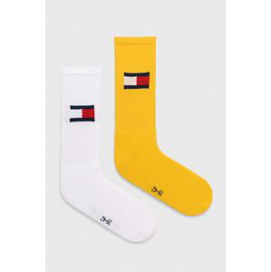 Ponožky Tommy Hilfiger 2-pak žltá farba, 701228222