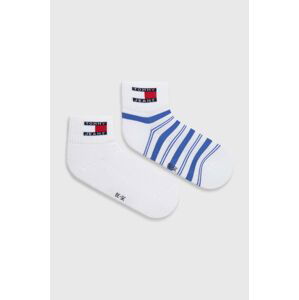 Ponožky Tommy Hilfiger 2-pak tyrkysová farba