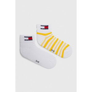 Ponožky Tommy Hilfiger 2-pak žltá farba
