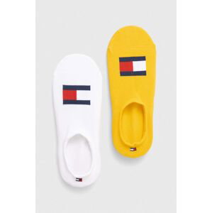 Ponožky Tommy Hilfiger 2-pak žltá farba, 701228224
