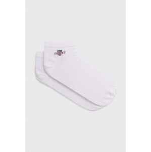Ponožky Gant 2-pak biela farba
