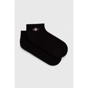 Ponožky Gant 2-pak čierna farba