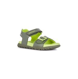 Detské sandále Geox SANDAL FUSBETTO zelená farba