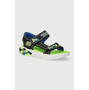 Detské sandále Skechers MEGA-SPLASH 2.0 CUBOSHORE čierna farba