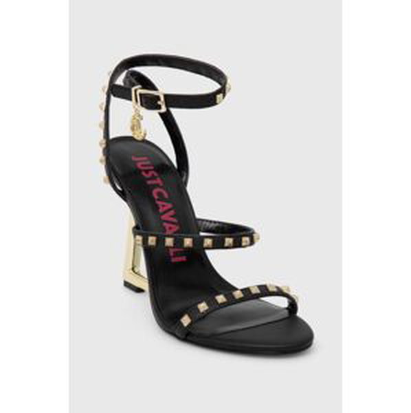 Kožené sandále Just Cavalli čierna farba, 76RA3S62