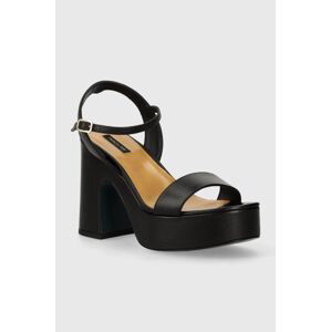 Kožené sandále Patrizia Pepe čierna farba, 8X0065 L048 K103