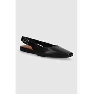 Kožené balerínky Vagabond Shoemakers WIOLETTA čierna farba, s otvorenou pätou, 5701-101-20