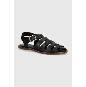 Kožené sandále Barbour Macy dámske, čierna farba, LFO0683BK12