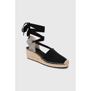 Espadrilky Gant Luliza čierna farba, na kline, 28568593.G00