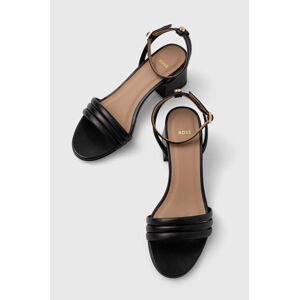 Kožené sandále BOSS Melanie čierna farba, 50516811